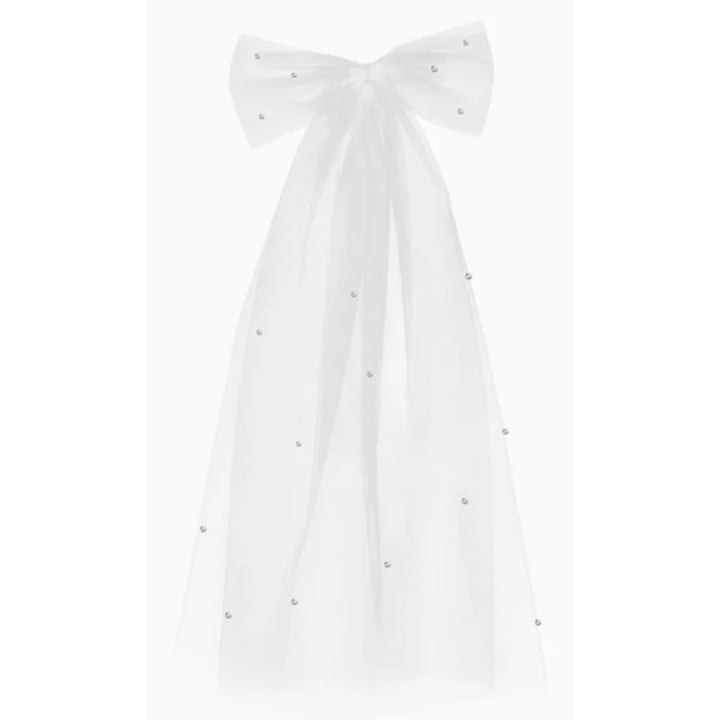 Funda de Par Mireasa, voal cu perle