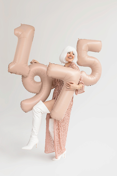 Balon folie cifra 1 Bej inchis 72cm