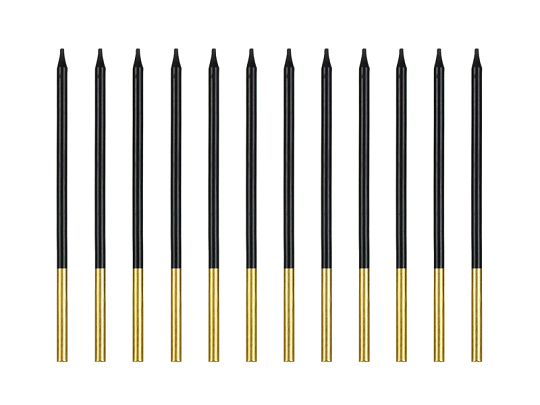 Lumanari tort Negre inalte (12 buc) 14cm PartyDeco