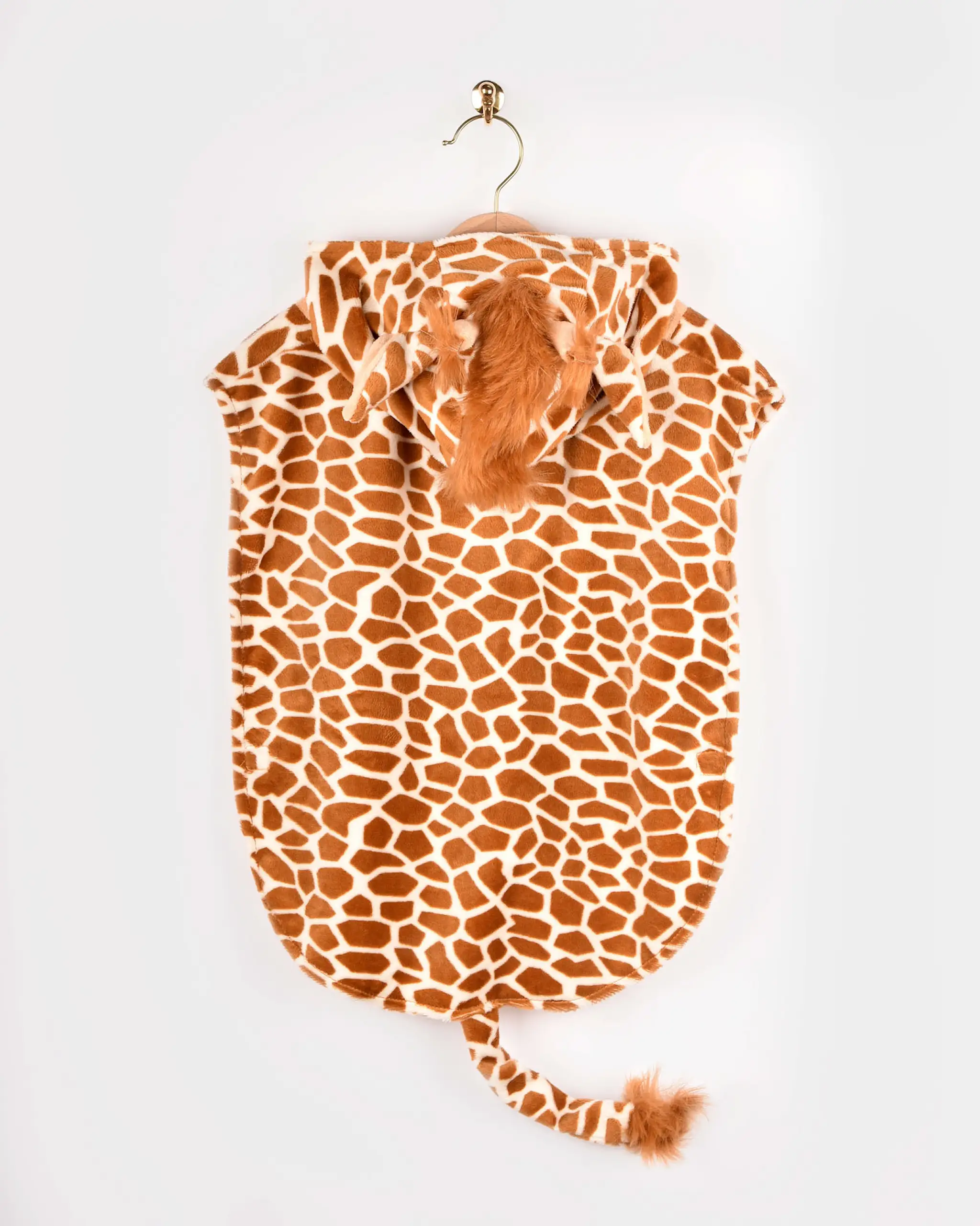 Costum Girafă pentru Copii – Pelerină cu Glugă, Coamă și Codiță, 1–4 Ani