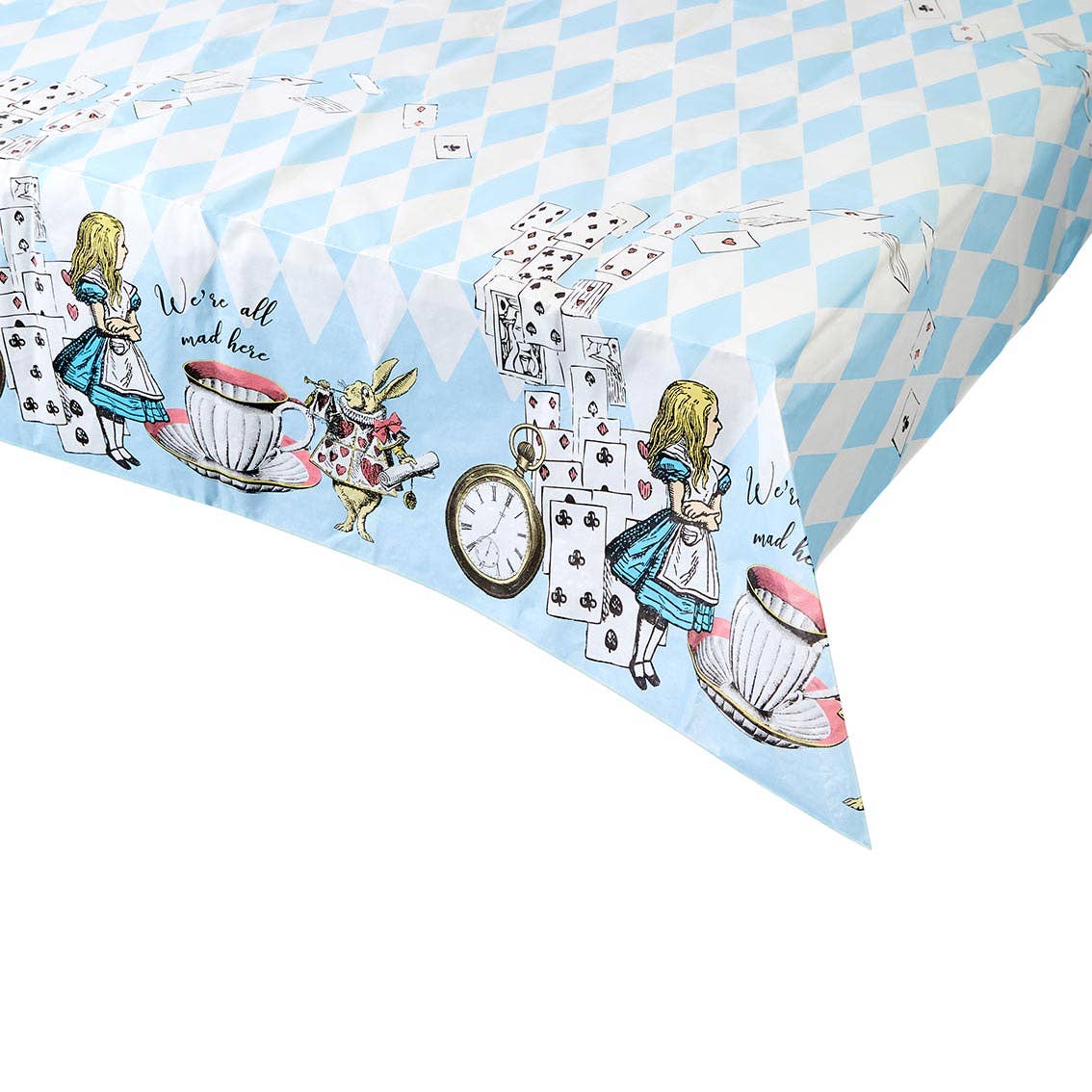 Față de Masă din Hârtie Alice în Țara Minunilor Albastră | 180 × 120 cm