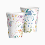 Pahare din carton „Magical Unicorns” (10 buc) 270 ml, multicolor