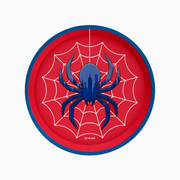 Farfurie Spider roșie cu păianjen albastru și pânză de păianjen albă, diametru 23 cm