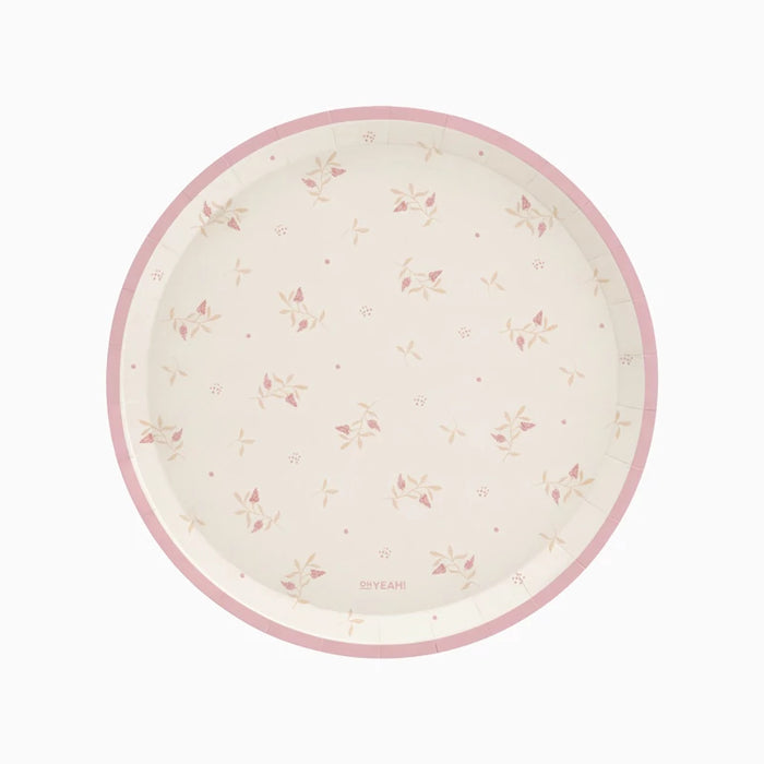 Farfurii Baby Floral (6 buc) 23cm, roz