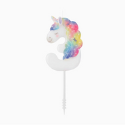Lumânare cifră 3 „Magical Unicorns” 6 cm
