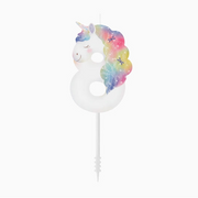Lumânare cifră 8 „Magical Unicorns” 6 cm