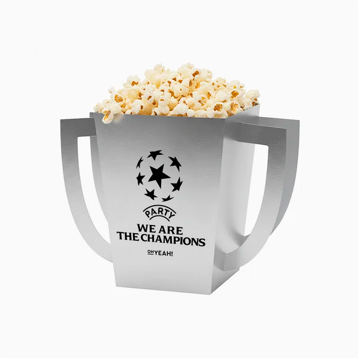 Cutii popcorn/gustari Fotbal (6 buc) 7x7x12.5cm, tematică fotbal
