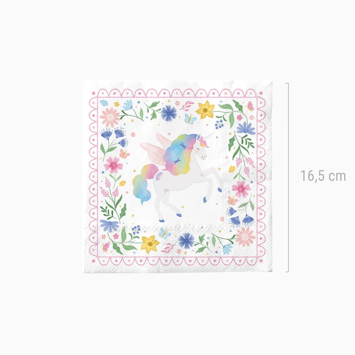 Șervețele „Magical Unicorns” (20 buc) 16cm