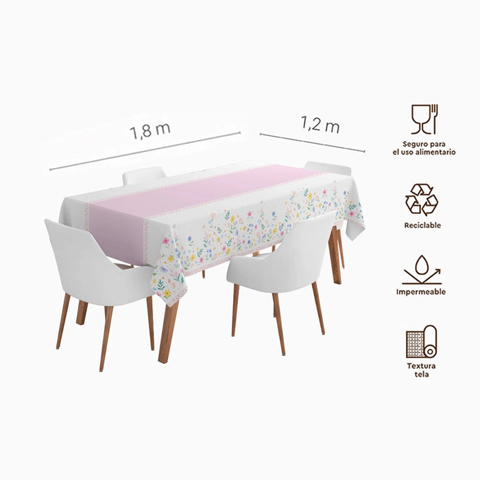 Față de masă impermeabilă „Magical Flowers” 1.2x1.8m, multicolor