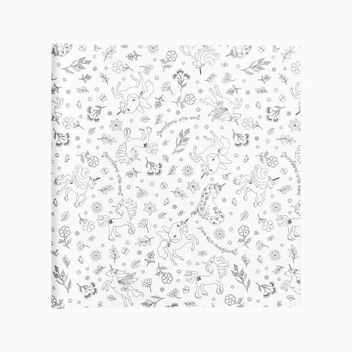 Față de masă impermeabilă „Magical Unicorns" pentru colorat 1.2x1.8m (cu markere)