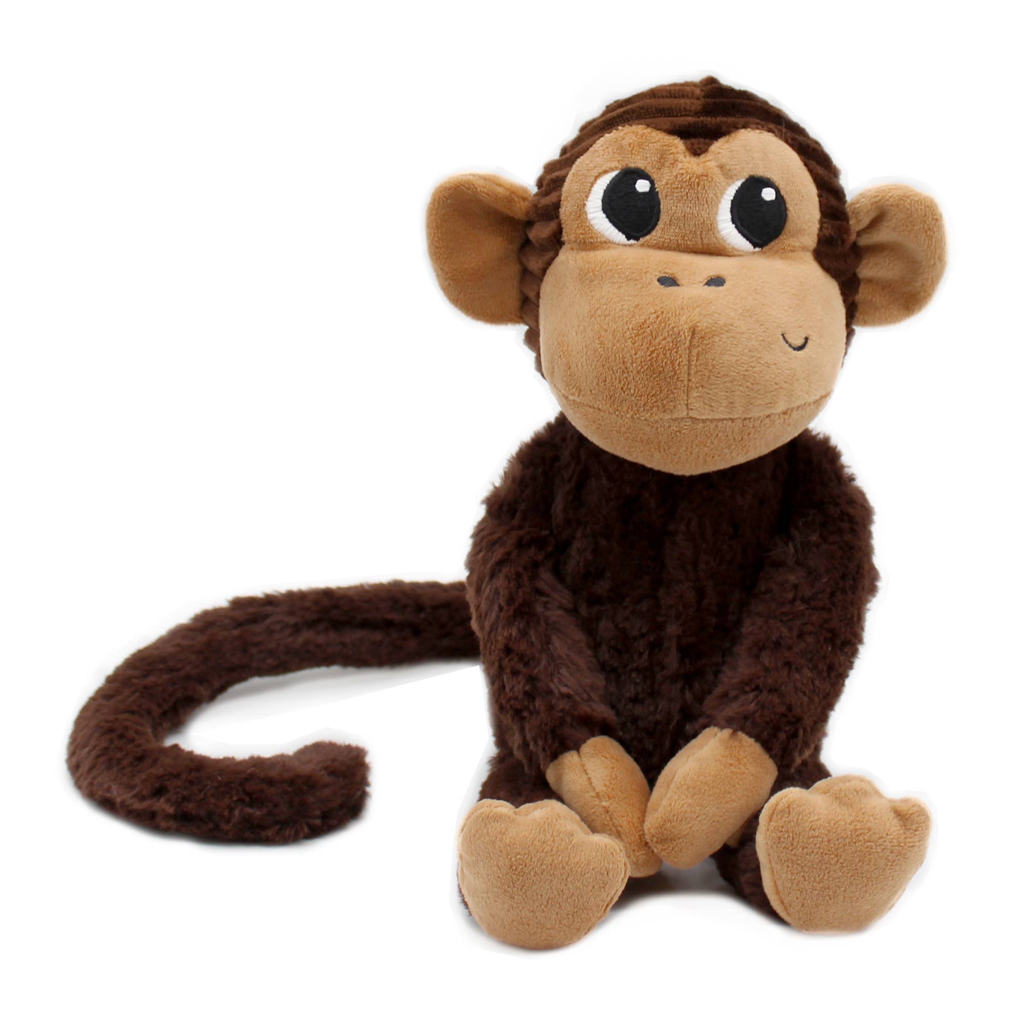 Maimuță pluș Mum & Baby ciocolatiu „Les Ptipotos” 25cm 🐒