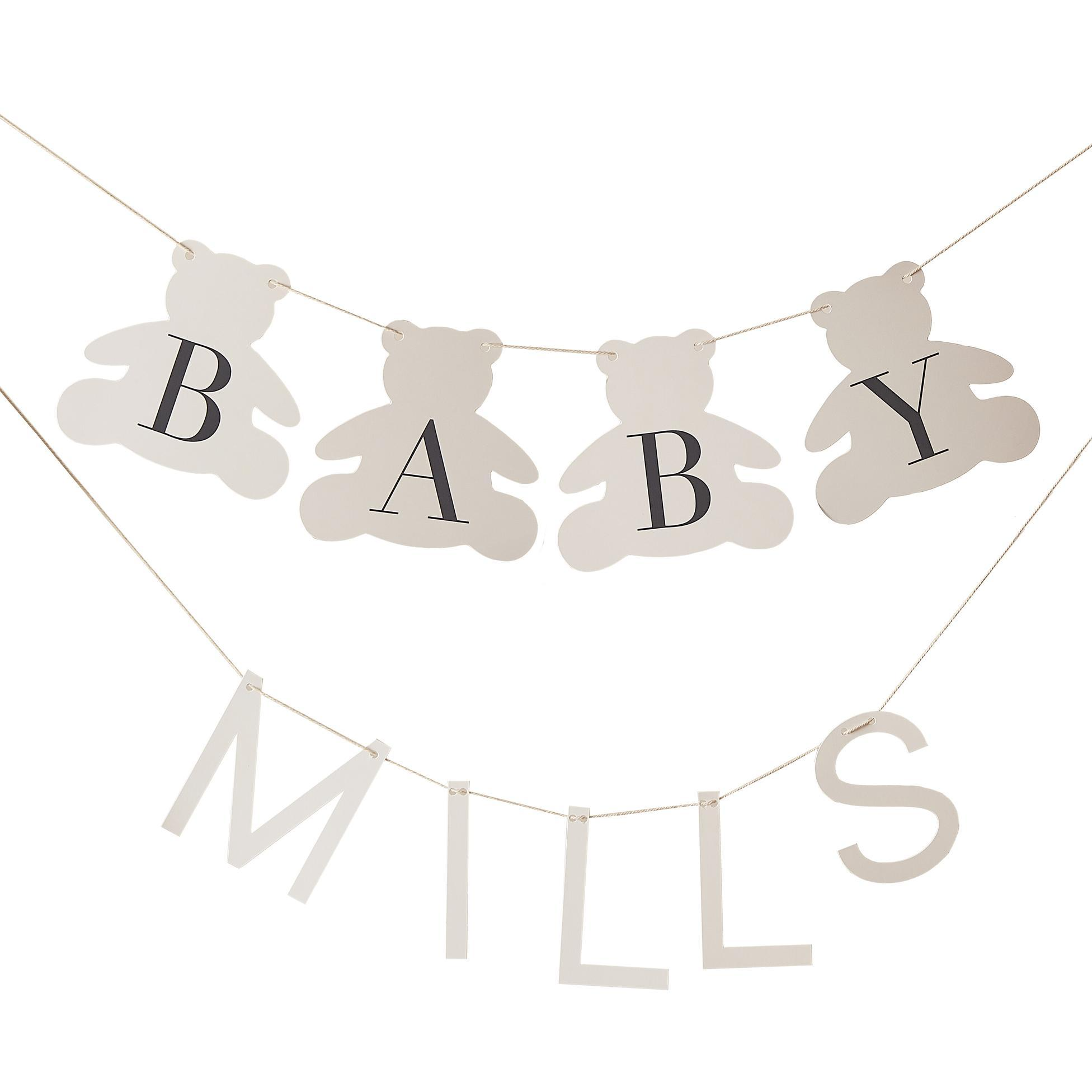 Banner Personalizabil, Ursulet, baby shower 2m