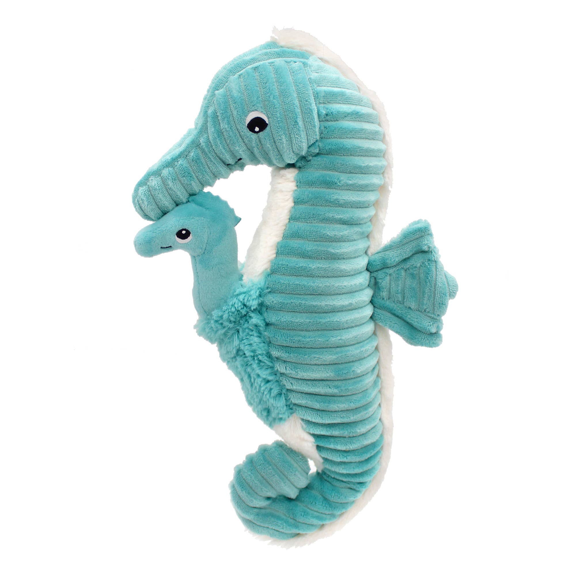 Căluț de mare pluș Dad & Baby albastru aqua „Les Ptipotos” 34cm 🐠