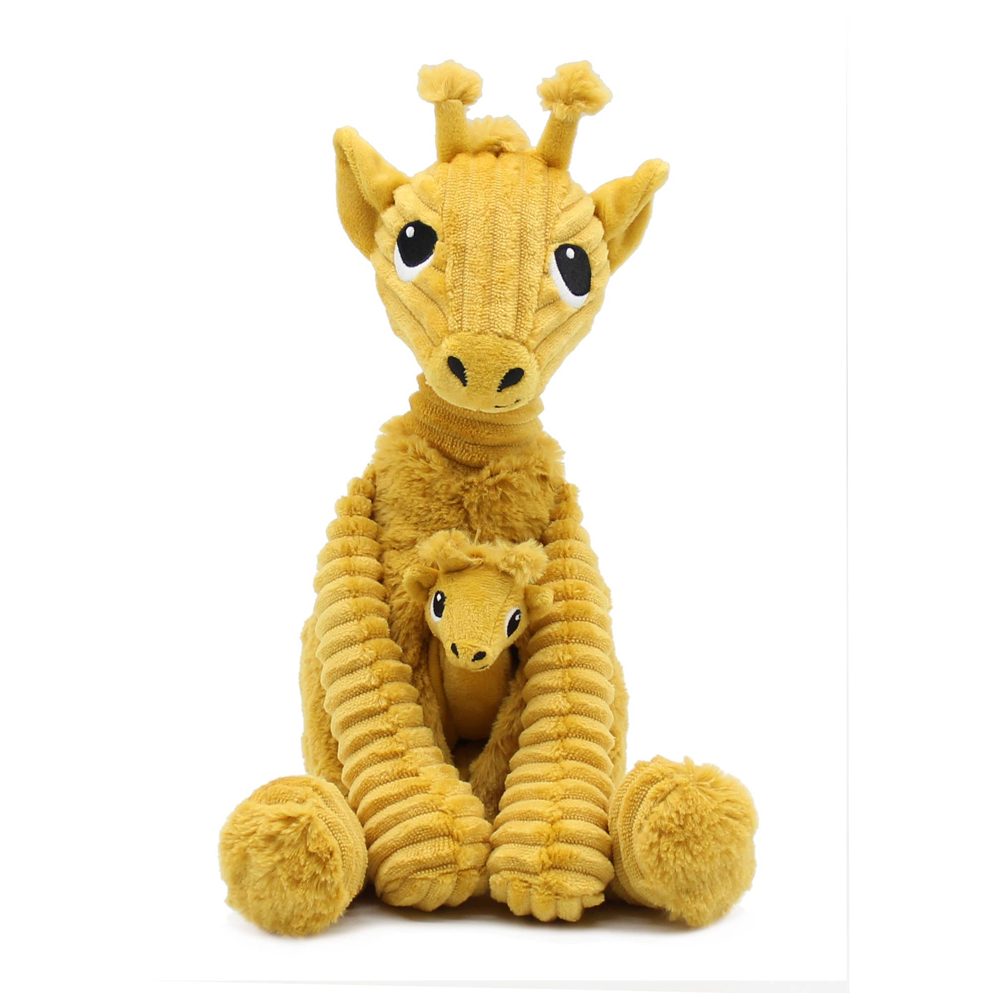 Girafă pluș Mum & Baby muștar „Les Ptipotos” 30cm 🦒