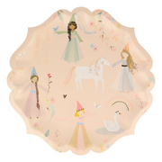 Farfurii Prințese și unicorni (8 buc) 22cm, Meri Meri