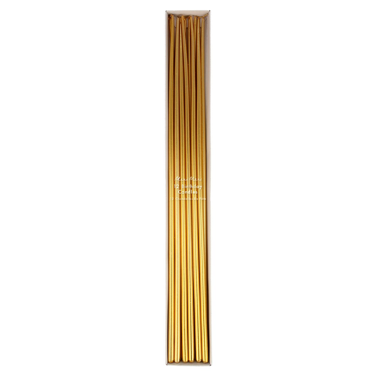 Lumânări înalte aurii (12 buc) 38cm