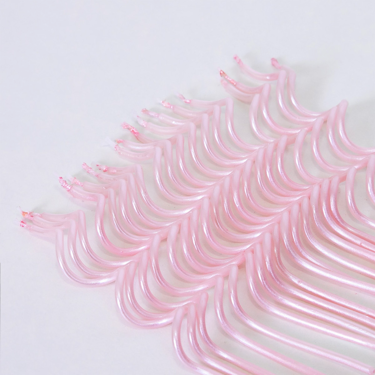 Lumânări roz spiralate (20 buc) 12cm