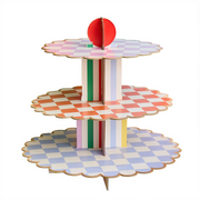 Suport pentru prăjituri cu 3 etaje „Playful Brights” multicolor