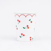 Pahare din hârtie cu model cireșe (8 buc) Meri Meri