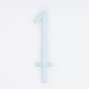 Lumânare albastru deschis cu cifra 1 (12 cm) Meri Meri