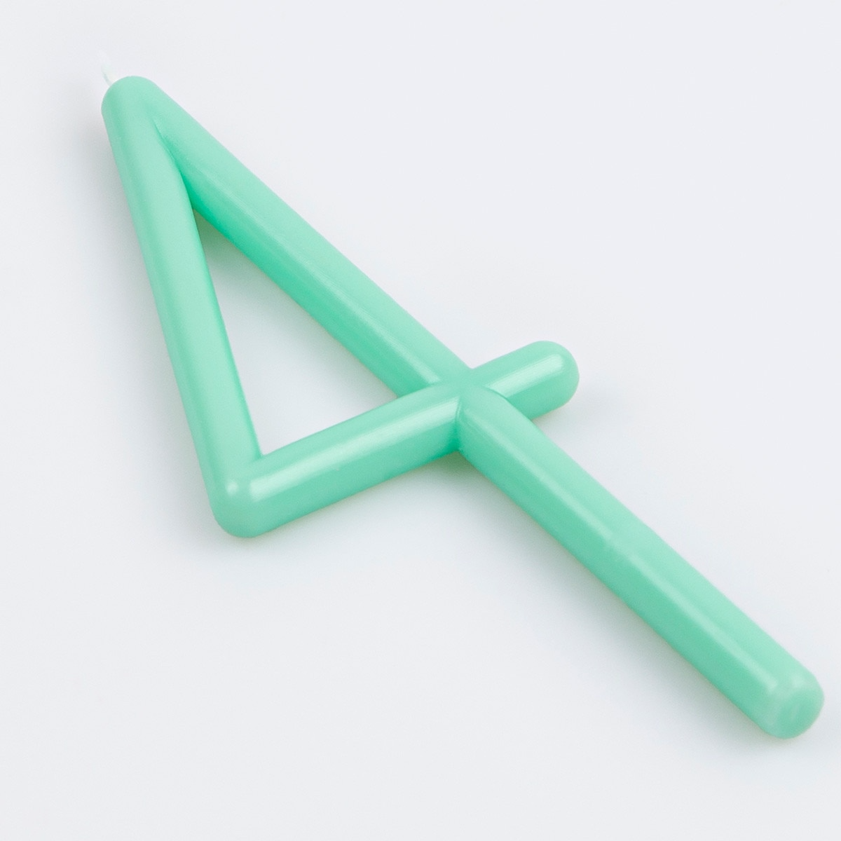 Lumânare verde cu cifra 4 (12 cm) Meri Meri