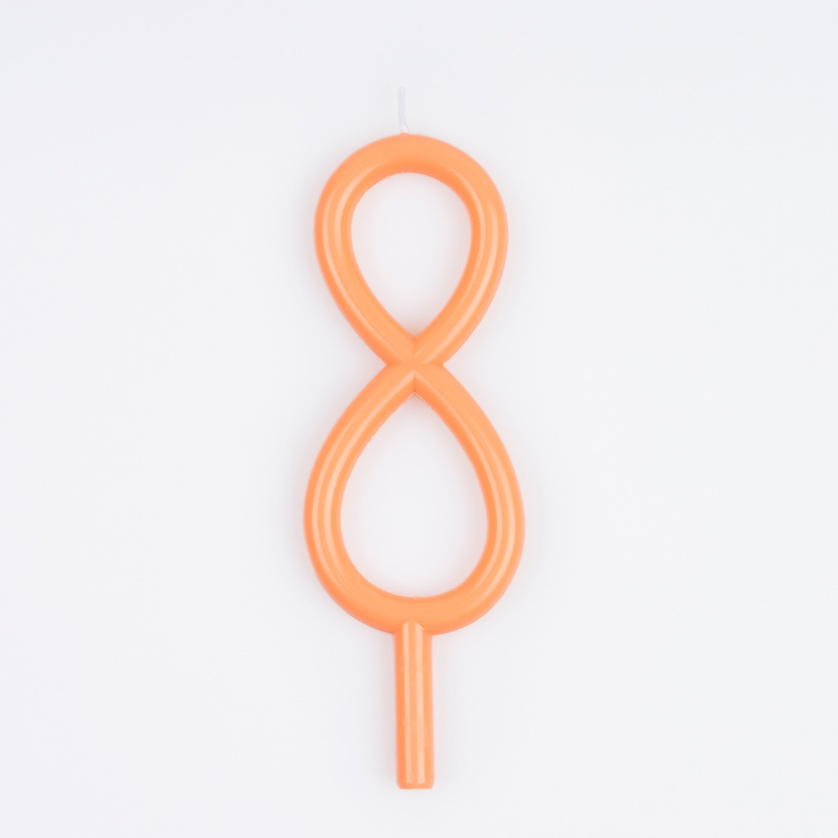 Lumânare portocaliu închis cu cifra 8 (12 cm) Meri Meri