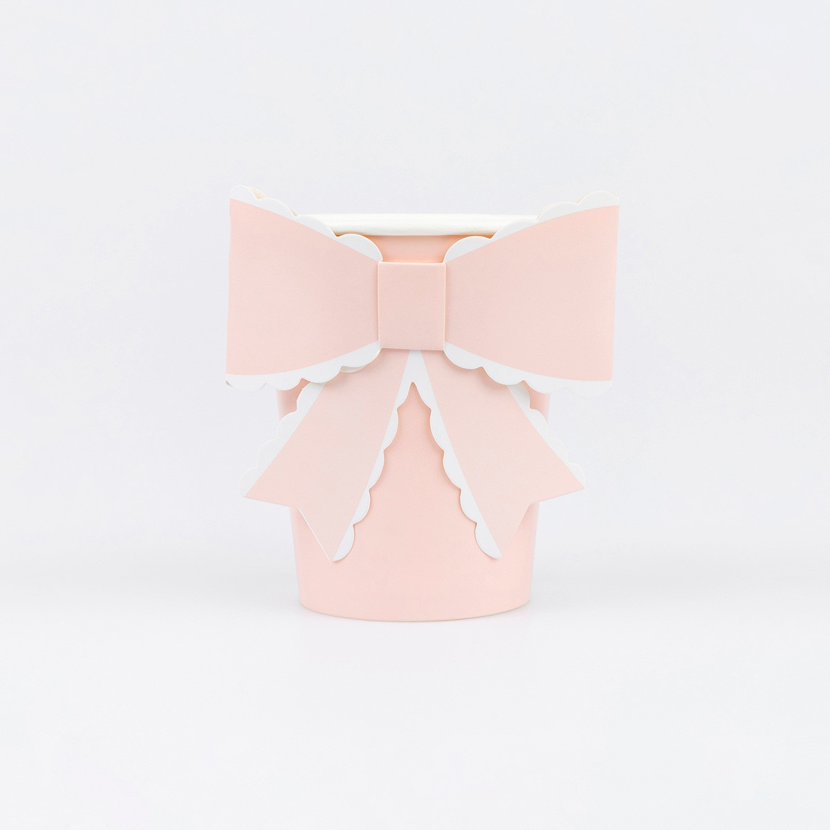 Pahare de hârtie cu fundiță și margine ondulată (8 buc) Meri Meri