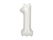 Balon din Folie, Cifra 1, 86cm Argintiu