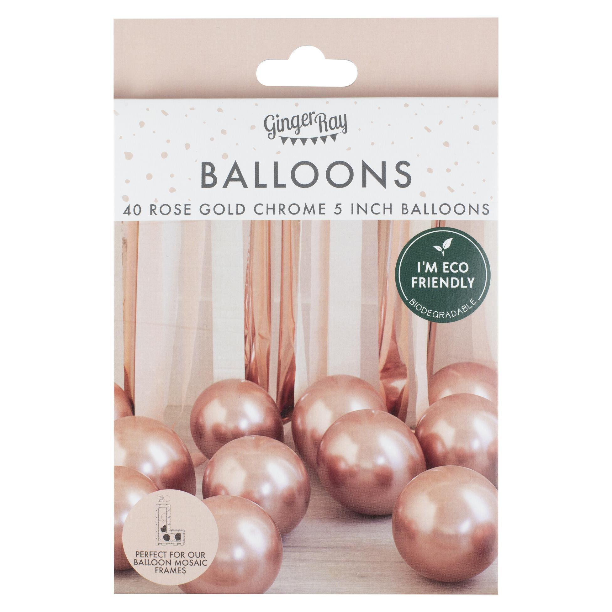 Set 40 baloane Roz Auriu 13cm