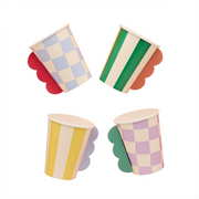 Pahare din hârtie 3D Playful Brights (8 buc) multicolor