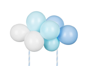 Topper pentru tort baloane Albastru pastel, 29 cm, PartyDeco