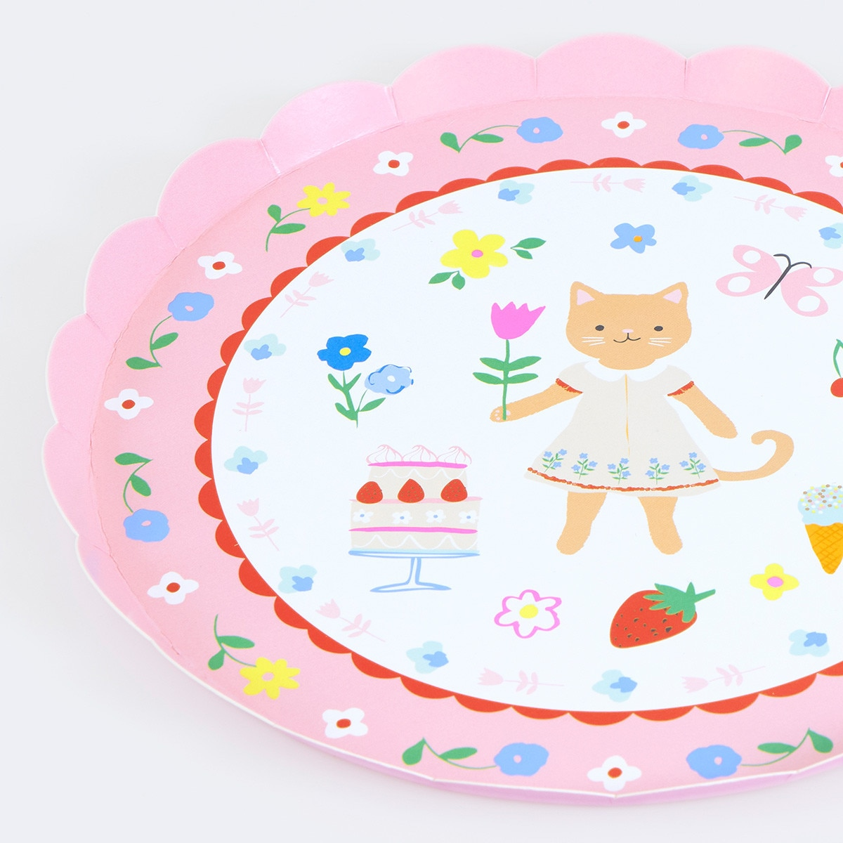 Farfurii „Kitten Club” (8 buc) 21cm, 4 culori, Meri Meri