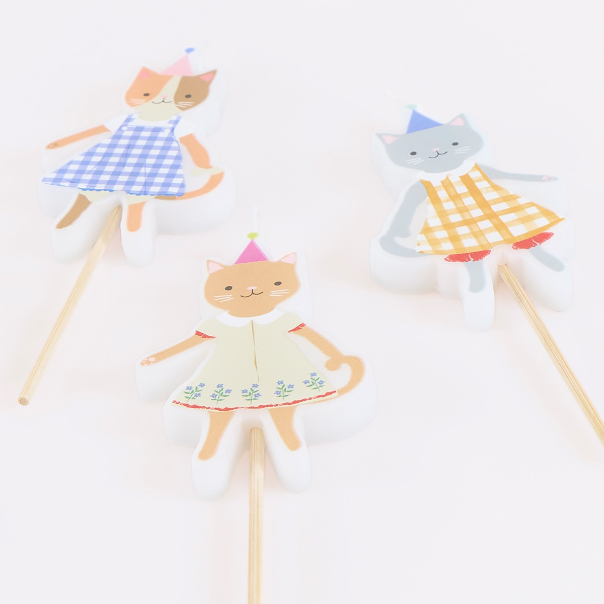 Lumânări pentru tort „Kitten Club” (4 buc) Meri Meri