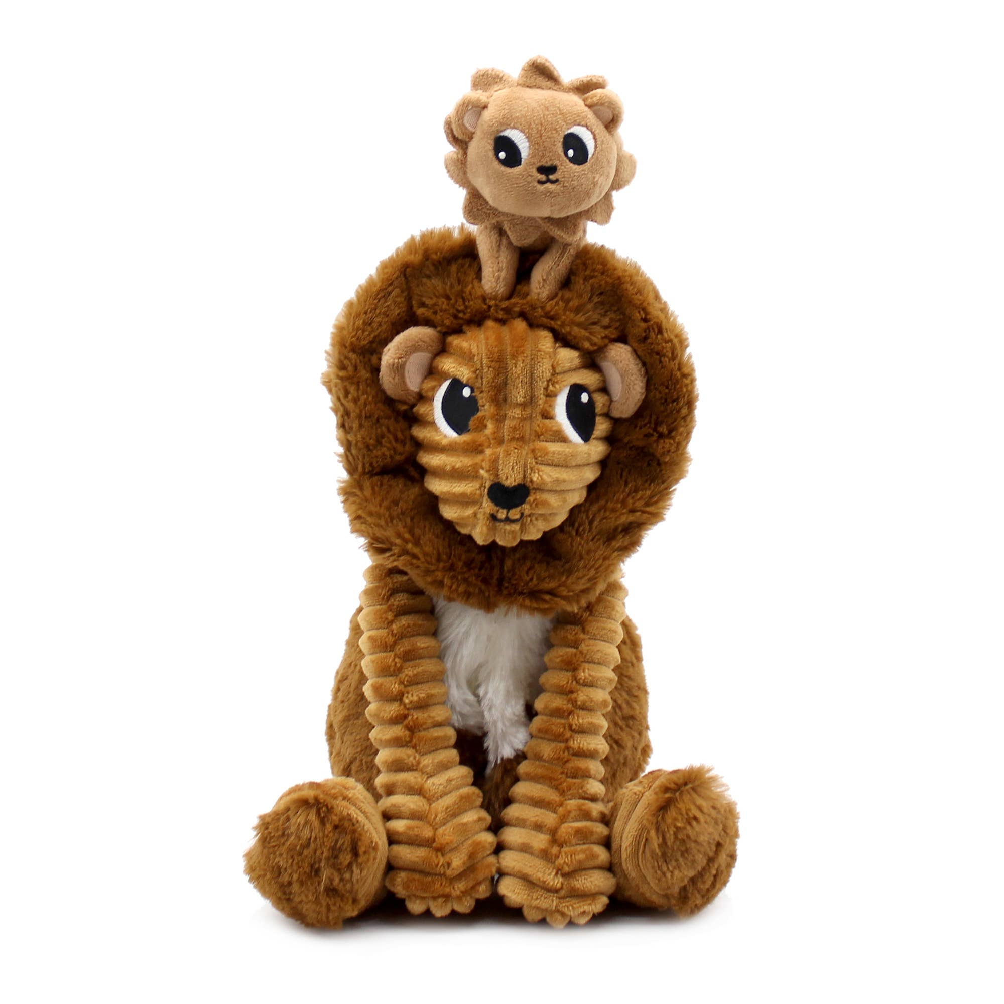 Leu pluș Dad & Baby maro „Les Ptipotos” 25cm 🦁