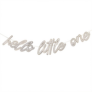 Banner „Hello Little One” 2m alb/auriu