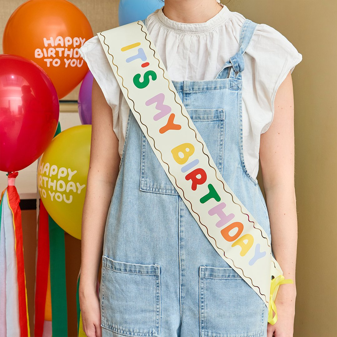 Bandă decorativă „It's My Birthday” Playful Brights multicolor