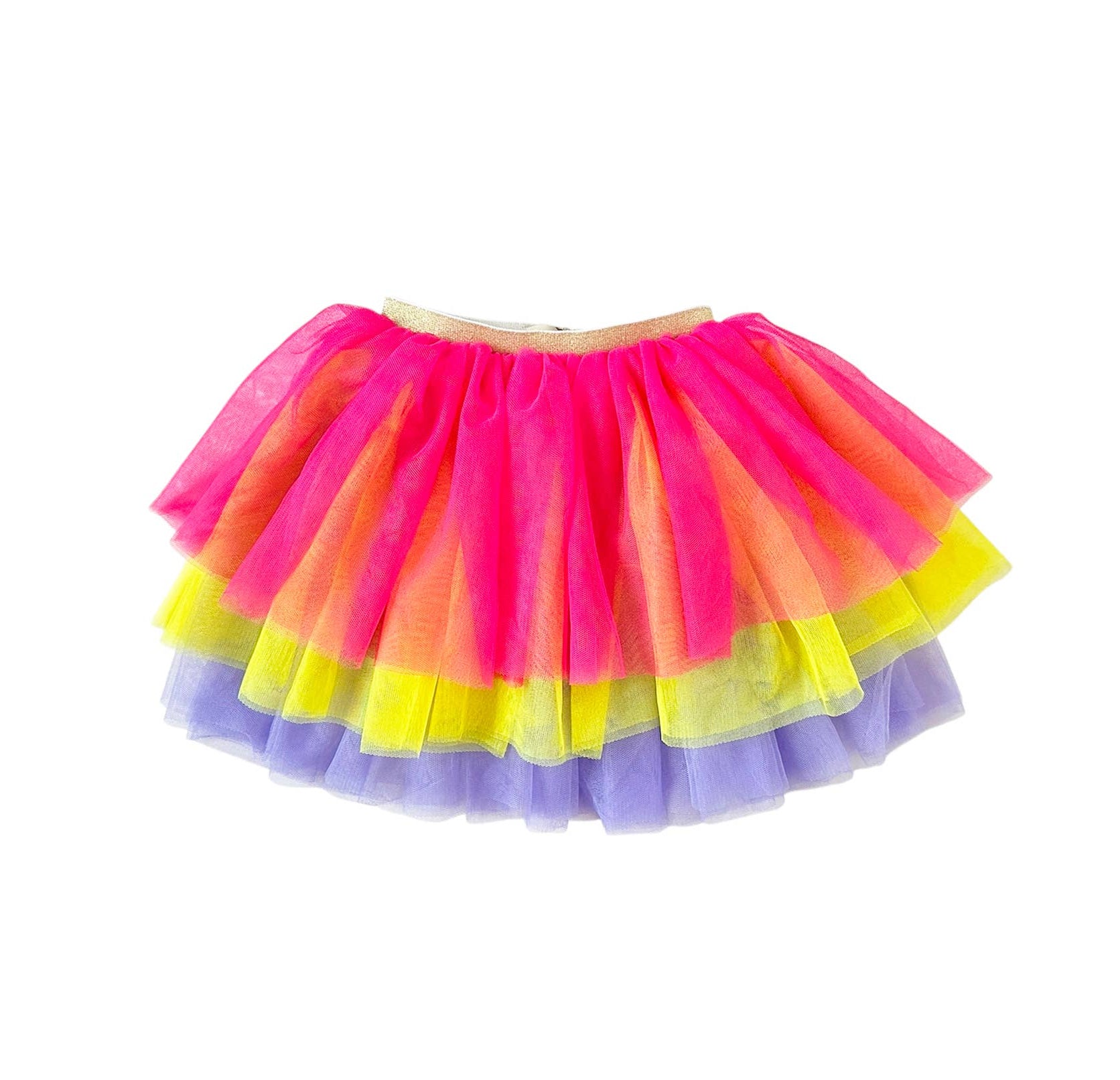 Fustă tutu Punky (3–8 ani) Roz/galben/mov