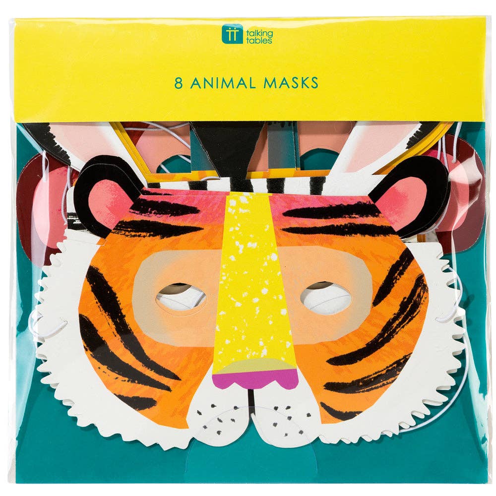 Măști din Hârtie Party Animals | Set 8 Bucăți