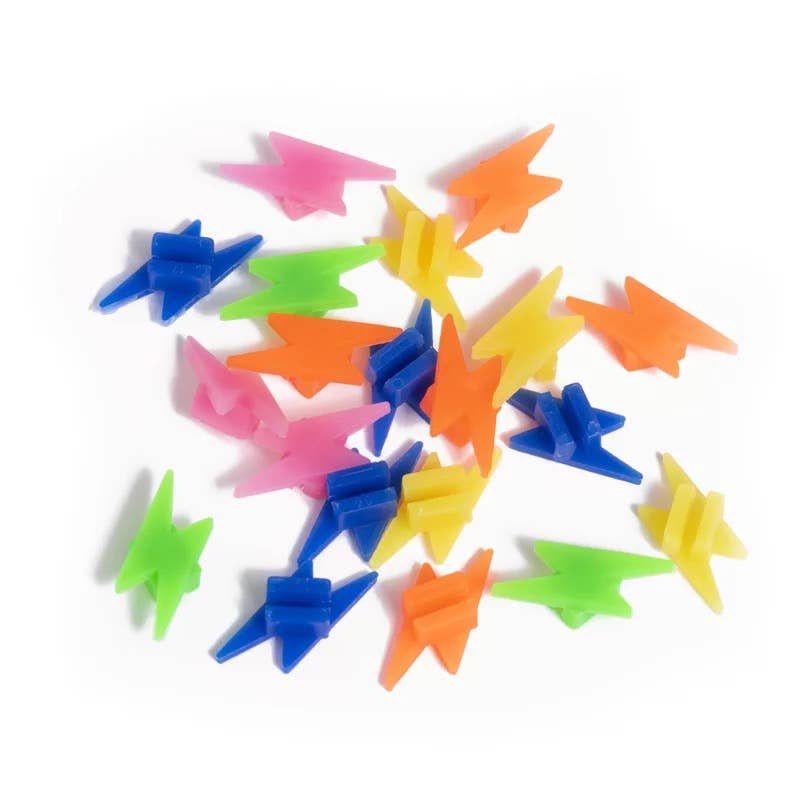 Accesorii pentru roțile bicicletei, Fulger multicolor (20 buc)