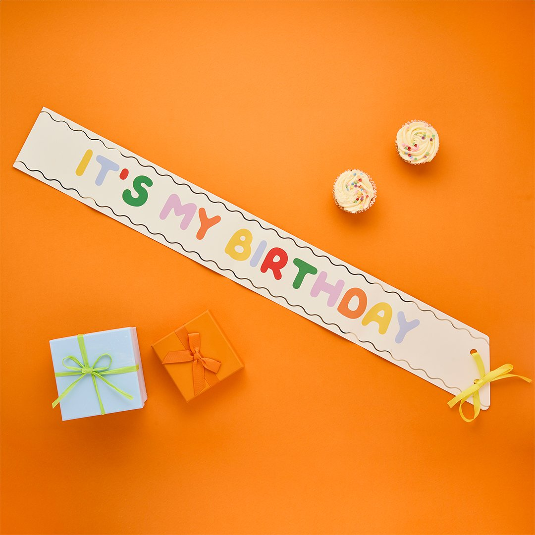 Bandă decorativă „It's My Birthday” Playful Brights multicolor