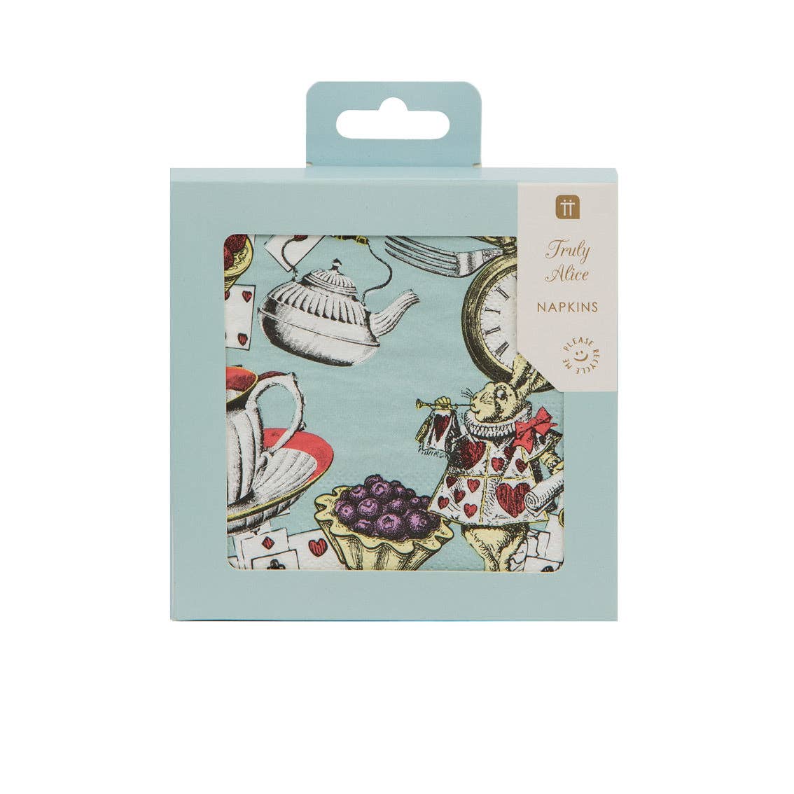 Șervețele Alice în Țara Minunilor Albastre | Set 20 Bucăți | 25 x 25 cm