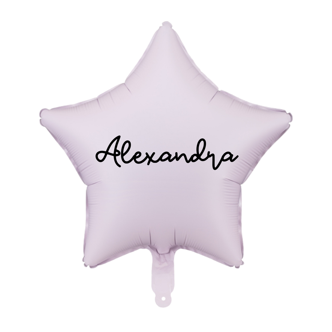 Balon Folie Personalizat cu Heliu, Stea (40cm) Mov Mat