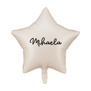 Balon Folie Personalizat cu Heliu, Stea (40cm) Bej mat