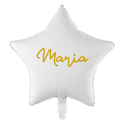 Balon Folie Personalizat cu Heliu, Stea (40cm) Alb