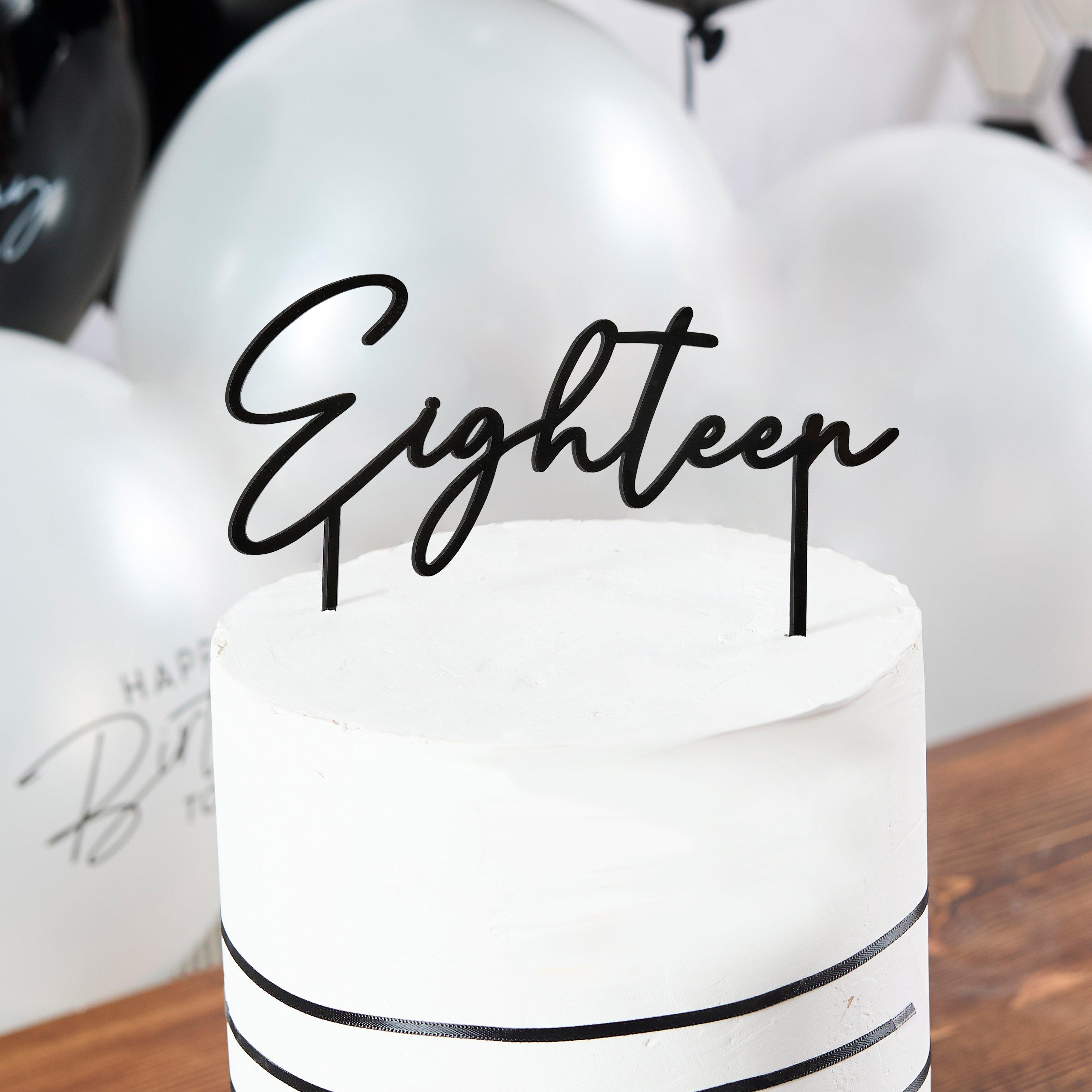 Topper Tort Negru „Eighteen”, Majorat