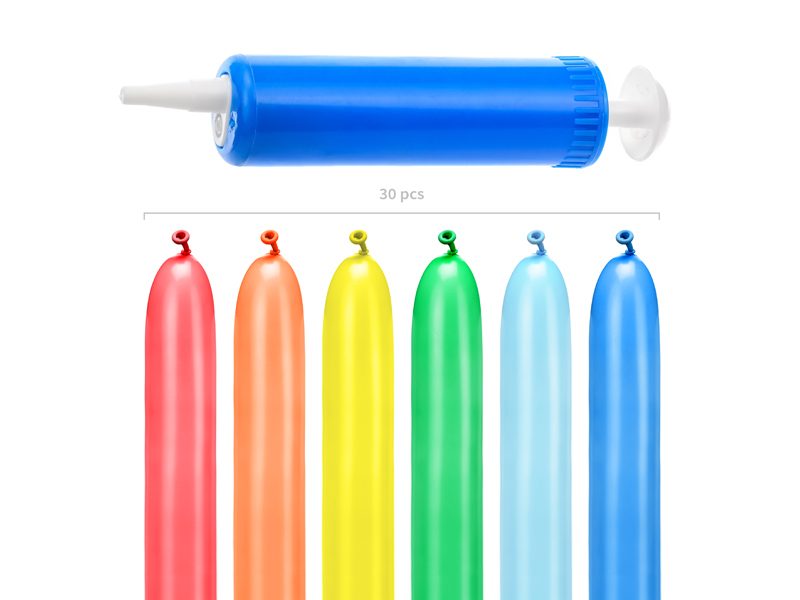 Set baloane modelaj, curcubeu, 130 cm (cu pompa)