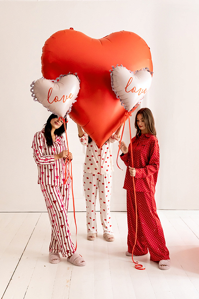 Balon Folie Inima LOVE 50x47cm Bej Valentine's Day