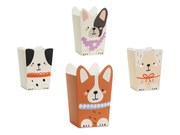 Set 6 cutii gustare catelusi, 8.7x8.7cm, Petrecere Catelusilor