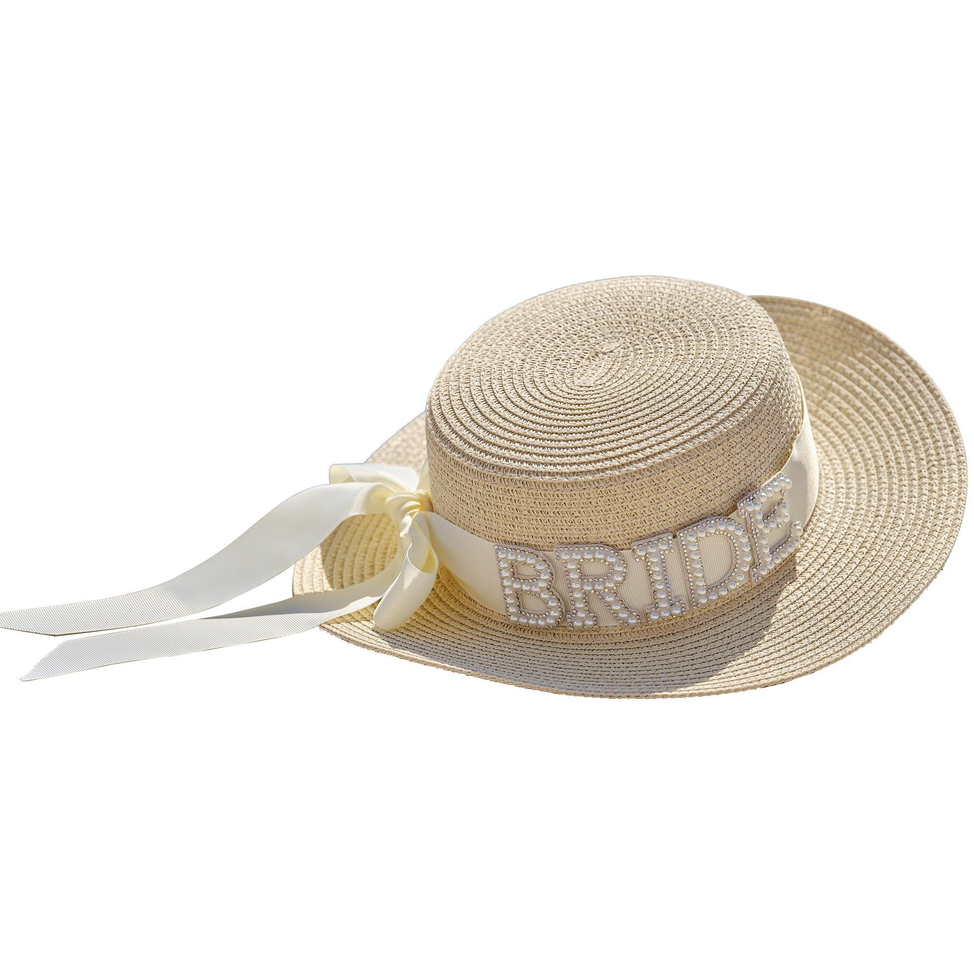 Palarie de Paie pentru Petrecerea Burlacitelor "BRIDE"