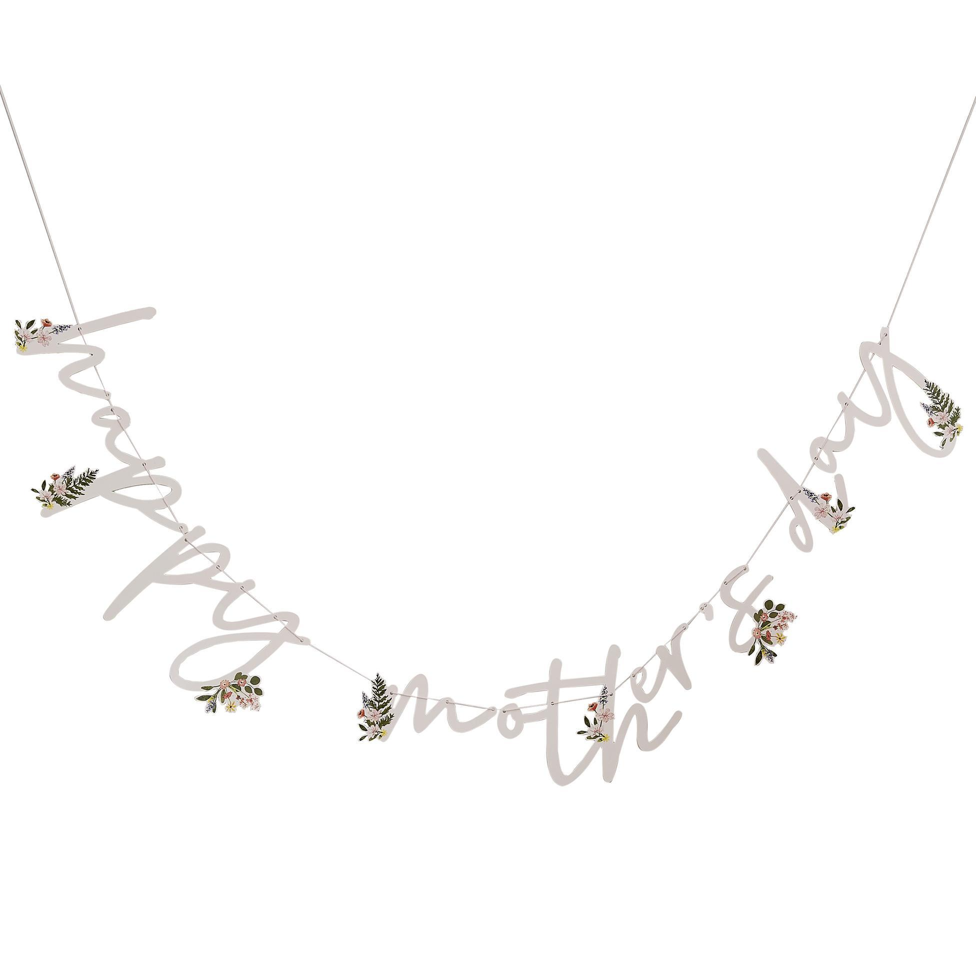 Banner floral pentru ziua mamei "Happy mother's day" 2m